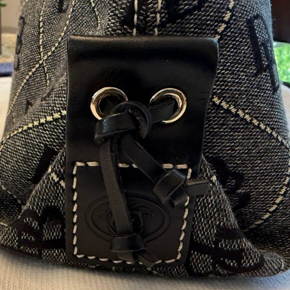 Dooney & Bourke Vintage small East/West Slouch black DB Signature Shoulder bag - Picture 7 of 16